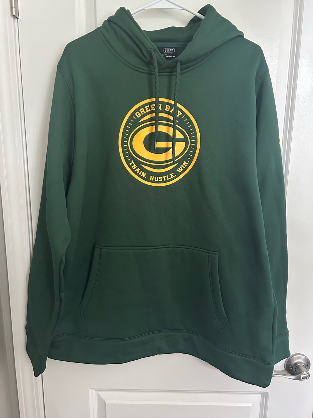 Under Armour Green Hoodie with Gold Green Bay Logo